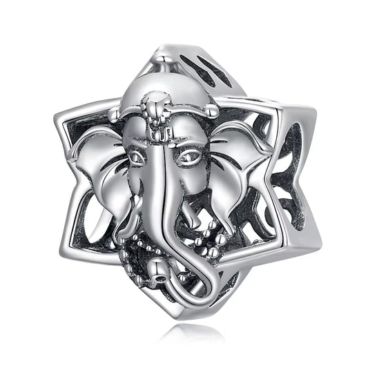 925 Sterling Silver Elephant Series Charm - Shatkona