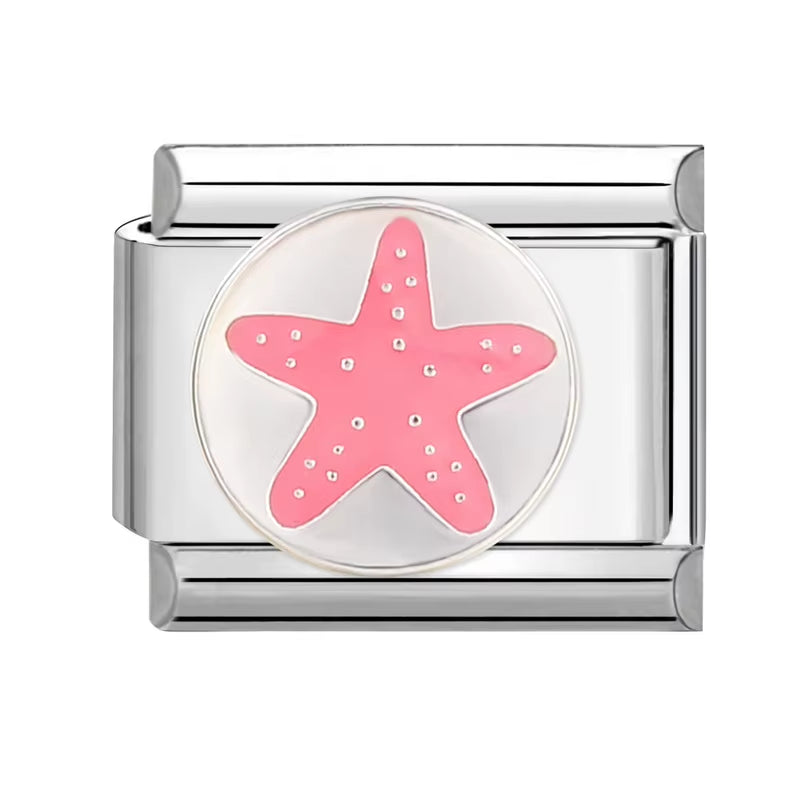 Fashion Devil Eyes Heart Star Flowers Italian Charm Links Stainless Steel Fit 9Mm Bracelet Jewelry DIY Making Gifts Wholesale
