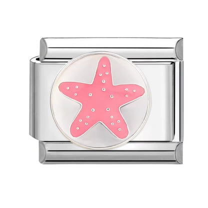 Fashion Devil Eyes Heart Star Flowers Italian Charm Links Stainless Steel Fit 9Mm Bracelet Jewelry DIY Making Gifts Wholesale