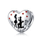 Love 925 Sterling Silver Charm Only You Love Charm Heart Shape Metal Bead for Bracelet Women DIY Fashion Jewelry BSC497