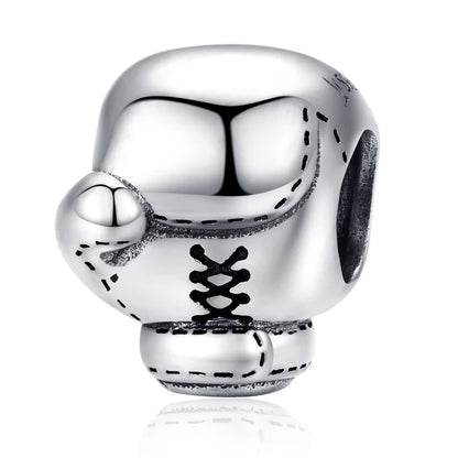 Cute 925 Sterling Silver Gym Clothes Pink Workout Girl Charm Dumbbells Charm for Bracelet Women Fashion Jewelry BSC488
