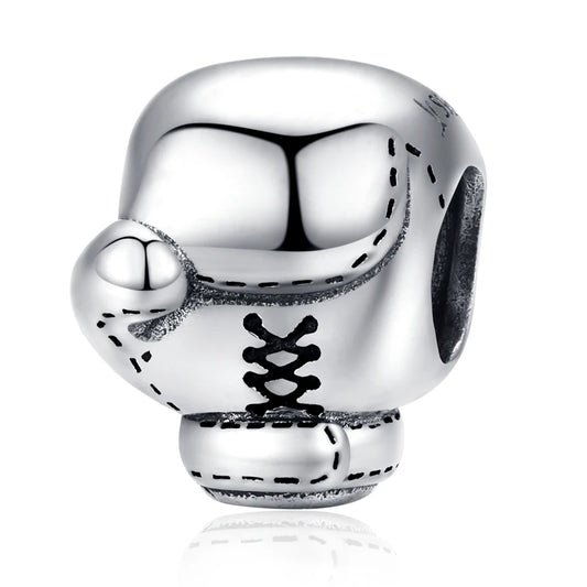 Cute 925 Sterling Silver Gym Clothes Pink Workout Girl Charm Dumbbells Charm for Bracelet Women Fashion Jewelry BSC488