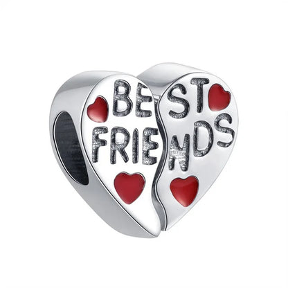 New 925 Sterling Silver Best Friend Soul Companion Dangle Charm Diy Fit Original Pendant Charm Bracelet Women Fashion Jewelry