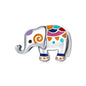 925 Sterling Silver Elephant Series Charm - Colorful Loyalty