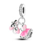 Pink Series Charms 925 Silver Perfume Butterfly Charm Beads Pendent Dangle Fit Original Bangle Charm Bracelet DIY Women Jewelry