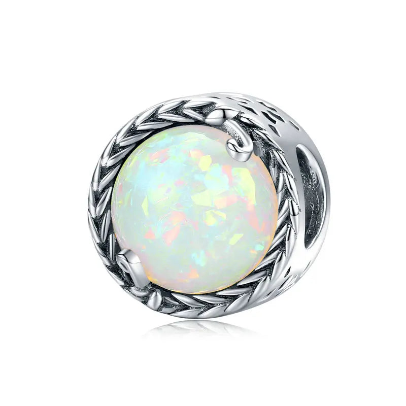 925 Silver Charm Collection 925 Sterling Silver Dazzling CZ Beads Fit Bracelets & Bangles Fine Jewelry BSC039