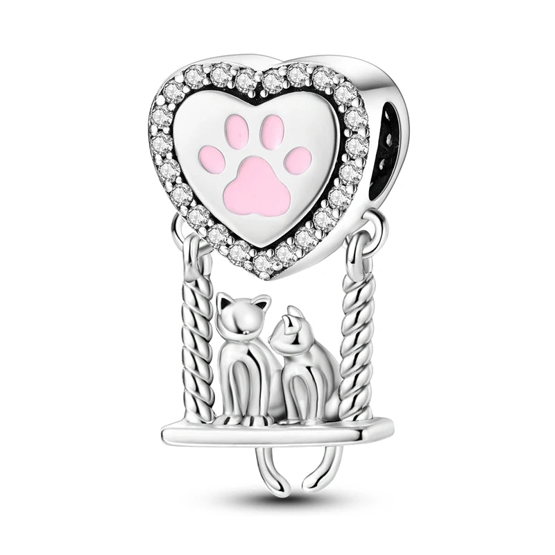 Pink Series Charms 925 Silver Perfume Butterfly Charm Beads Pendent Dangle Fit Original Bangle Charm Bracelet DIY Women Jewelry