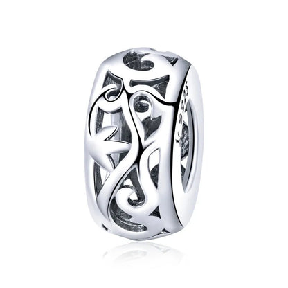 925 Sterling Silver Heart-Shape Collection Charms Cat Love Paw Footprints Charms Fit for Charm Bracelet Fine Jewelry