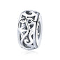 925 Sterling Silver Heart-Shape Collection Charms Cat Love Paw Footprints Charms Fit for Charm Bracelet Fine Jewelry