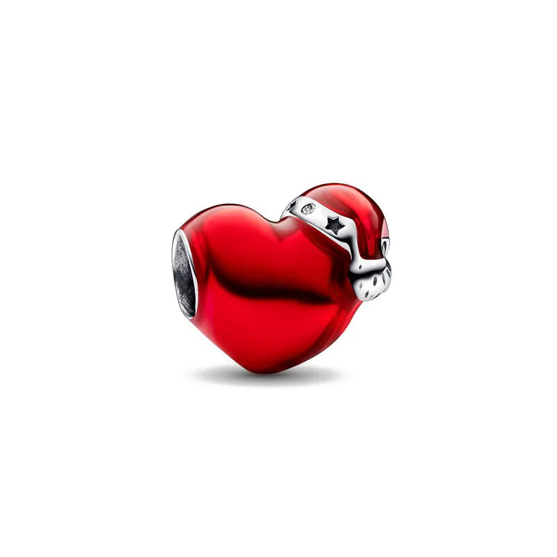 Valentine'S Day Red Christmas Apple Gift Dangle Charms Beads 925 Sterling Silver Fit Original Heart Bracelet Women Jewelry
