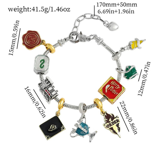 Harry Potter Christmas Charm Bracelet Hogwarts
