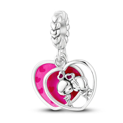 Pink Series Charms 925 Silver Perfume Butterfly Charm Beads Pendent Dangle Fit Original Bangle Charm Bracelet DIY Women Jewelry