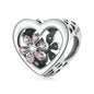 925 Sterling Silver Heart-Shape Charm Beads Fit Original Charm Bracelet Inlaid Zircon Colorful Pendants DIY Accessories