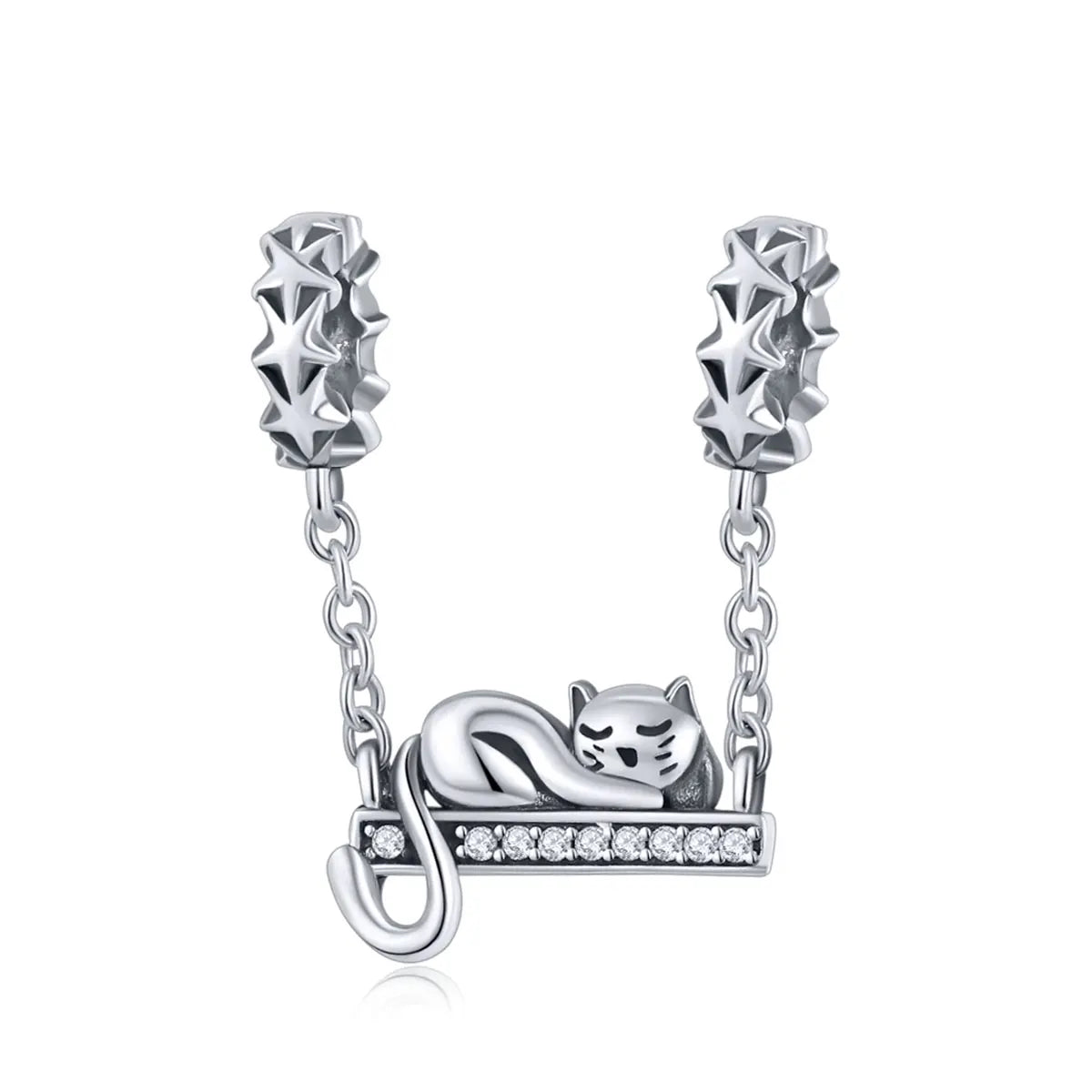 925 Sterling Silver Clear 5A Crystal Collection Family Heart Cross Charm Beads Fit for Charm Bracelet & Necklace Pendant