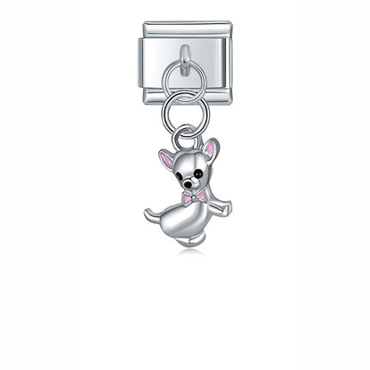 New Original Daisy Dog Cow Elephant Peacock Italian Links Charm Fit 9Mm Bracelet Stainless Steel Jewelry Making DJ281