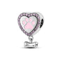 Pink Series Charms 925 Silver Perfume Butterfly Charm Beads Pendent Dangle Fit Original Bangle Charm Bracelet DIY Women Jewelry