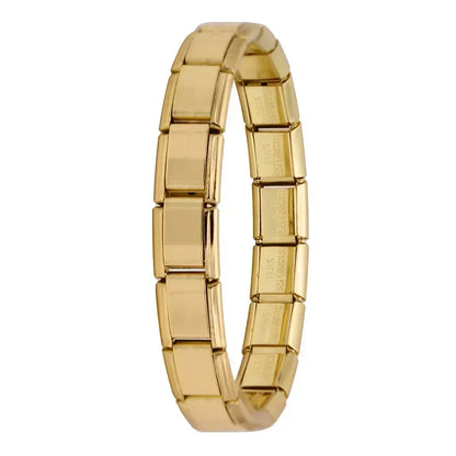 New Women'S Jewelry 9Mm Width Itanlian Elastic Charm Bracelet Fashion Stainless Steel Bangle ST-
