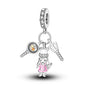 Pink Series Charms 925 Silver Perfume Butterfly Charm Beads Pendent Dangle Fit Original Bangle Charm Bracelet DIY Women Jewelry