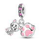Pink Series Charms 925 Silver Perfume Butterfly Charm Beads Pendent Dangle Fit Original Bangle Charm Bracelet DIY Women Jewelry