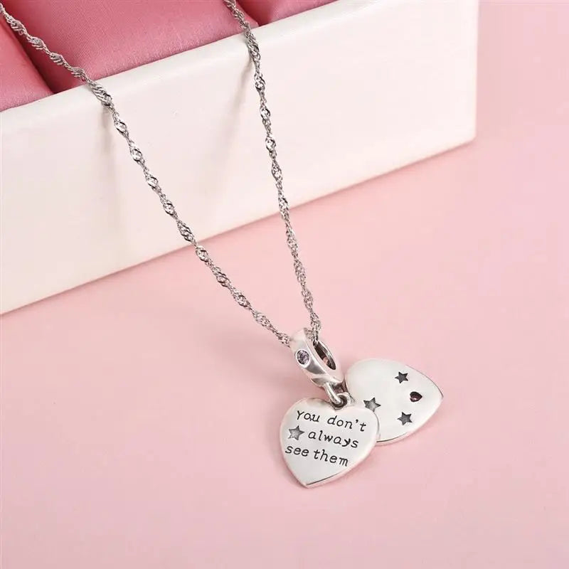 DALARAN Heart Shape Love Sterling Silver Charm 925 Friendship Sisters Bead Fits Original Charm Bracelet DIY Jewelry