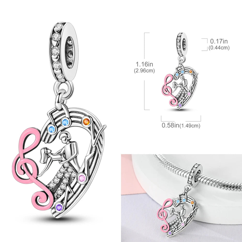 Pink Series Charms 925 Silver Perfume Butterfly Charm Beads Pendent Dangle Fit Original Bangle Charm Bracelet DIY Women Jewelry