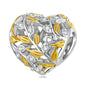 925 Sterling Silver Heart-Shape Charm Beads Fit Original Charm Bracelet Inlaid Zircon Colorful Pendants DIY Accessories