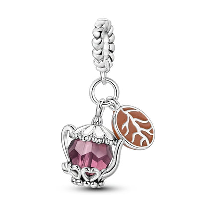 Pink Series Charms 925 Silver Perfume Butterfly Charm Beads Pendent Dangle Fit Original Bangle Charm Bracelet DIY Women Jewelry