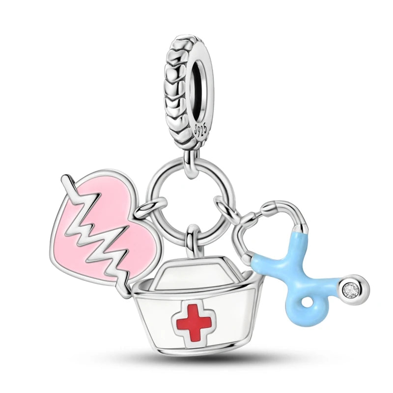 Pink Series Charms 925 Silver Perfume Butterfly Charm Beads Pendent Dangle Fit Original Bangle Charm Bracelet DIY Women Jewelry