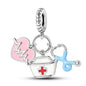 Pink Series Charms 925 Silver Perfume Butterfly Charm Beads Pendent Dangle Fit Original Bangle Charm Bracelet DIY Women Jewelry