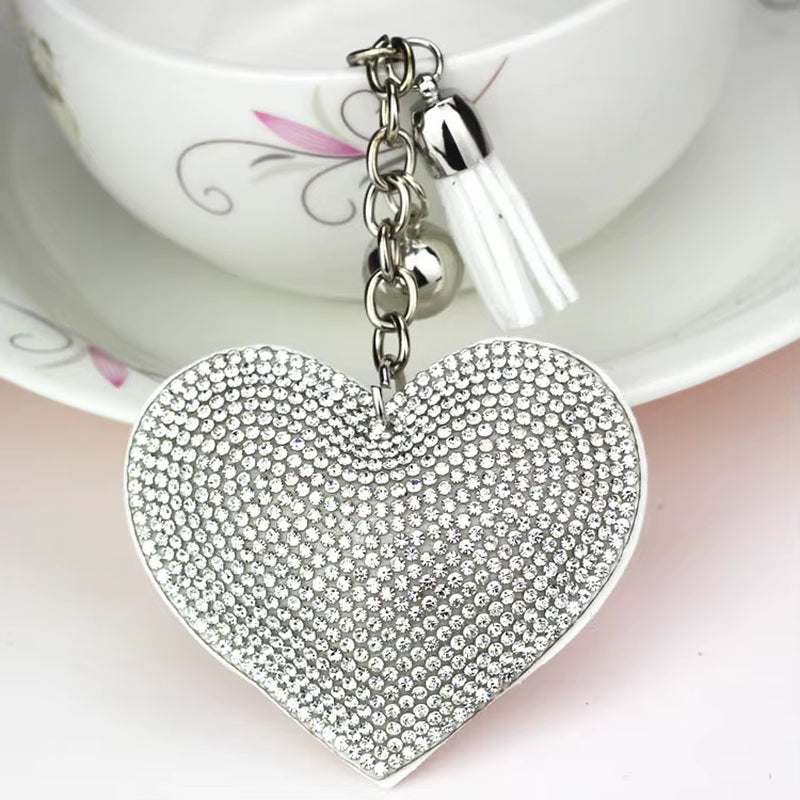 Purse Heart Charm - Silver 