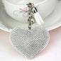 Purse Heart Charm - Silver 