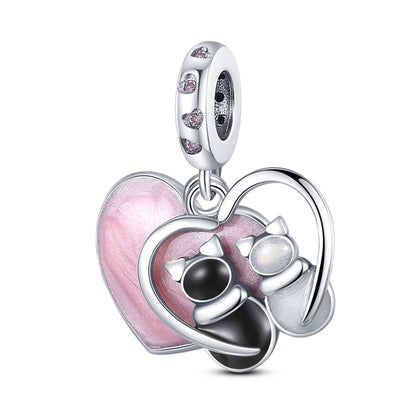 Pink Series Charms 925 Silver Perfume Butterfly Charm Beads Pendent Dangle Fit Original Bangle Charm Bracelet DIY Women Jewelry