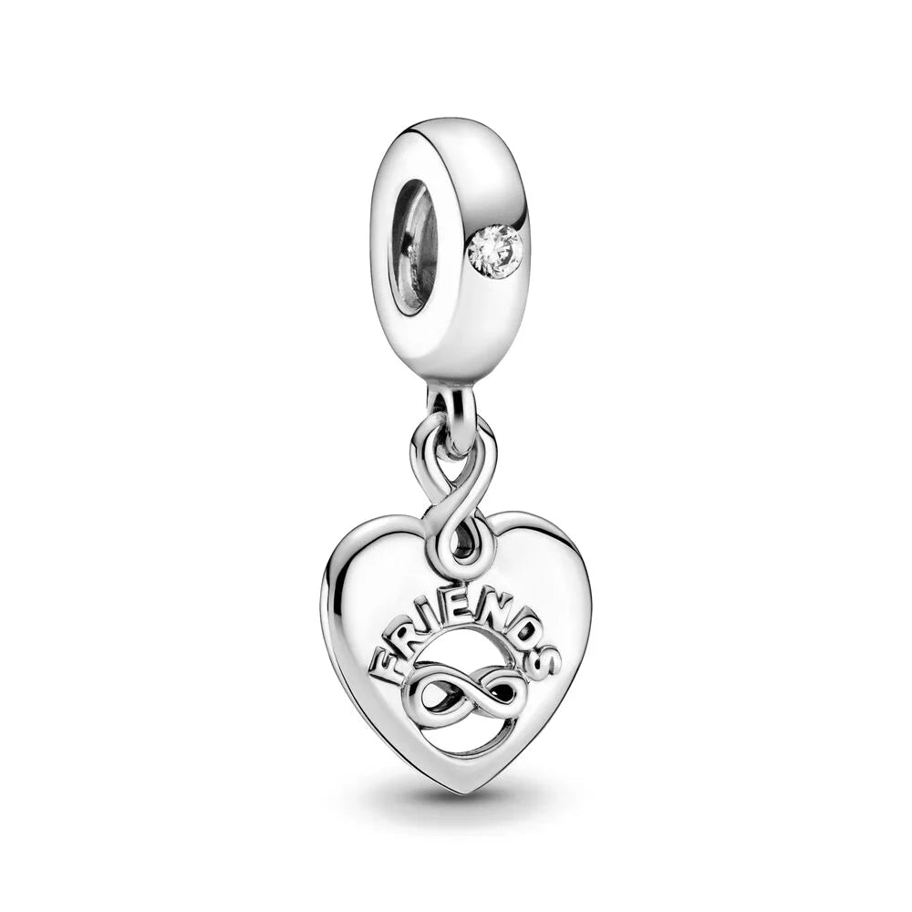 New 925 Sterling Silver Best Friend Soul Companion Dangle Charm Diy Fit Original Pendant Charm Bracelet Women Fashion Jewelry