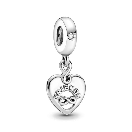 New 925 Sterling Silver Best Friend Soul Companion Dangle Charm Diy Fit Original Pendant Charm Bracelet Women Fashion Jewelry
