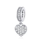 Love 925 Sterling Silver Charm Only You Love Charm Heart Shape Metal Bead for Bracelet Women DIY Fashion Jewelry BSC497