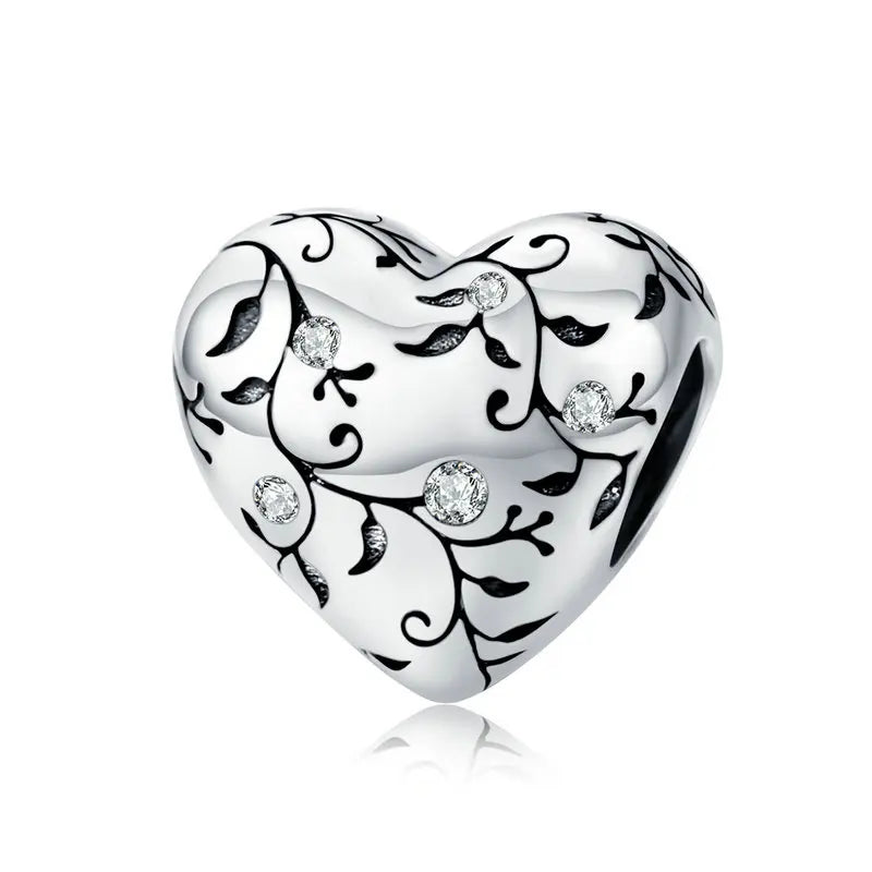 925 Silver Charm Collection 925 Sterling Silver Dazzling CZ Beads Fit Bracelets & Bangles Fine Jewelry BSC039