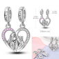 Pink Series Charms 925 Silver Perfume Butterfly Charm Beads Pendent Dangle Fit Original Bangle Charm Bracelet DIY Women Jewelry