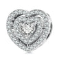 925 Sterling Silver Heart-Shape Charm Beads Fit Original Charm Bracelet Inlaid Zircon Colorful Pendants DIY Accessories
