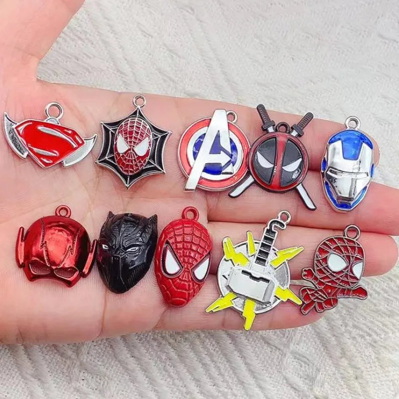 10PCS Cartoon Cartoon Character Charm Jewelry Enamel Necklace Earrings Pendant Diy Necklace Bracelet Charm