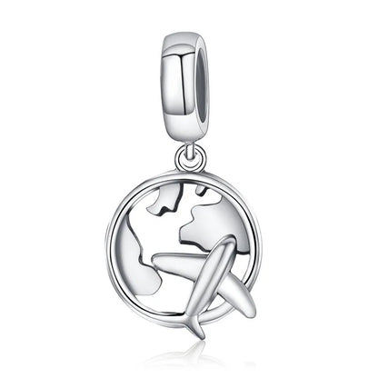 925 Silver Charm Collection 925 Sterling Silver Dazzling CZ Beads Fit Bracelets & Bangles Fine Jewelry BSC039