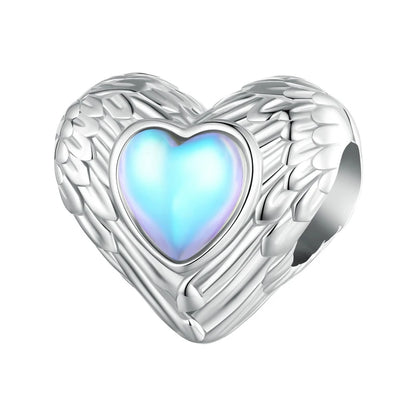 925 Sterling Silver Heart-Shape Charm Beads Fit Original Charm Bracelet Inlaid Zircon Colorful Pendants DIY Accessories