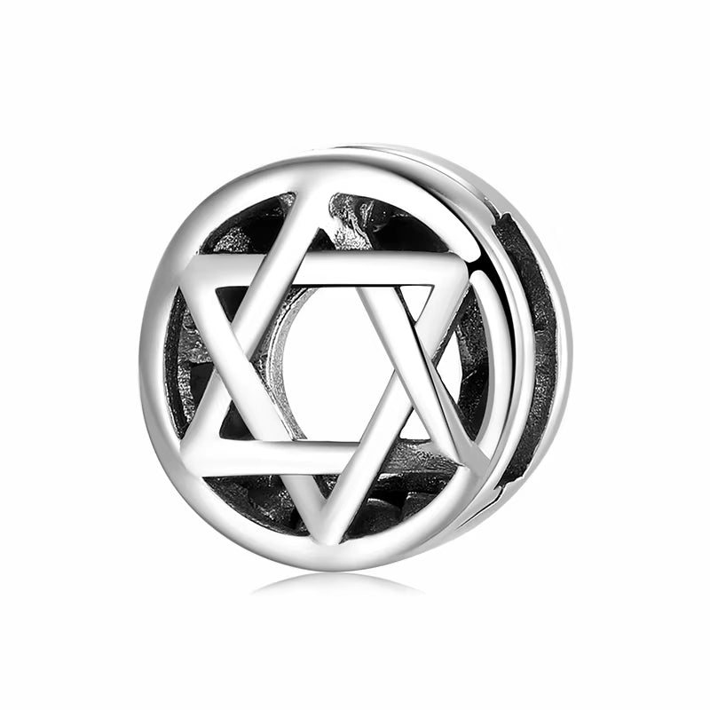 925 Sterling Silver Circle Star of David
