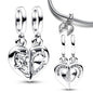 Infinity Love Mother Daughter Mum Heart Charms for Original 925 Charms Bracelet Silver Charm Bead for Mother'S Day Gift Jewelry