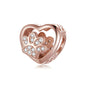 925 Sterling Silver Heart-Shape Collection Charms Cat Love Paw Footprints Charms Fit for Charm Bracelet Fine Jewelry