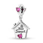 Pink Series Charms 925 Silver Perfume Butterfly Charm Beads Pendent Dangle Fit Original Bangle Charm Bracelet DIY Women Jewelry
