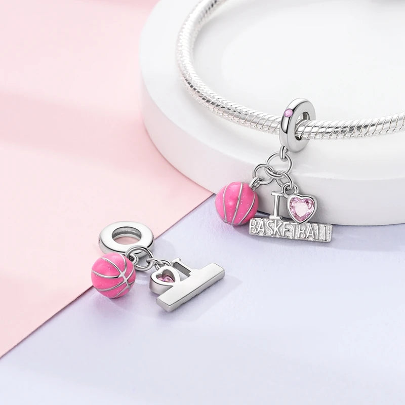 Pink Series Charms 925 Silver Perfume Butterfly Charm Beads Pendent Dangle Fit Original Bangle Charm Bracelet DIY Women Jewelry