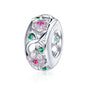 Silver Charm Collection 925 Sterling Silver Dazzling CZ Beads Fit Bracelets & Bangles Jewelry