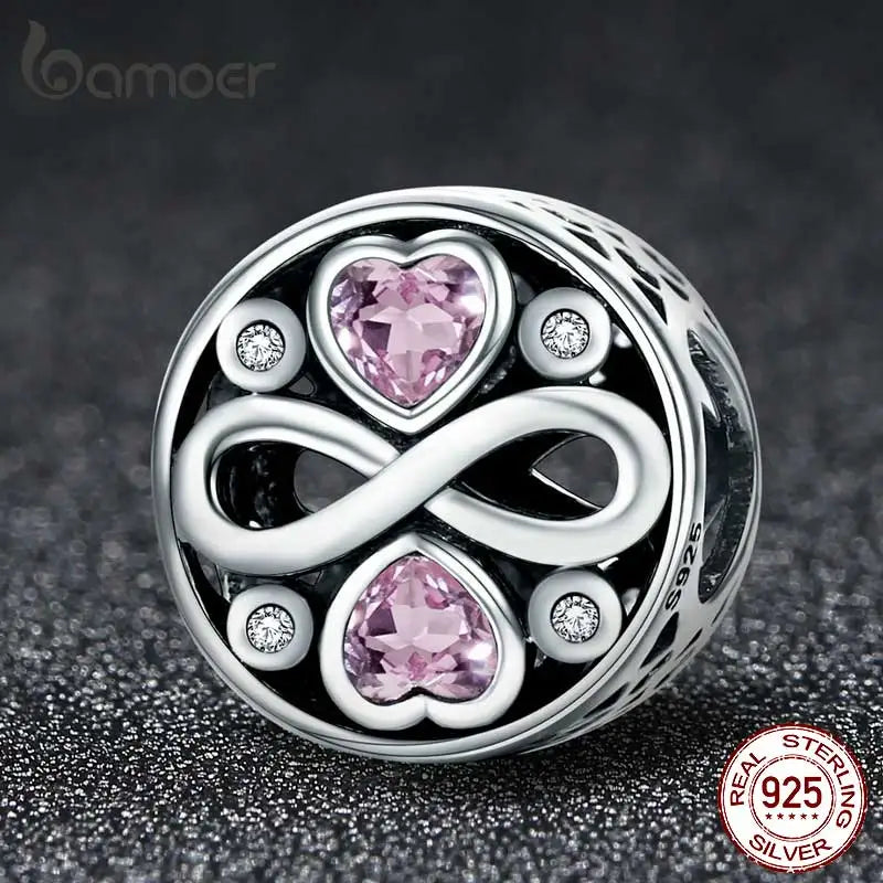 Love 925 Sterling Silver Charm Only You Love Charm Heart Shape Metal Bead for Bracelet Women DIY Fashion Jewelry BSC497