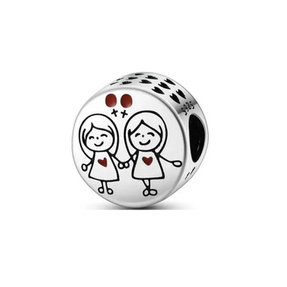 New 925 Sterling Silver Best Friend Soul Companion Dangle Charm Diy Fit Original Pendant Charm Bracelet Women Fashion Jewelry