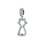 925 Sterling Silver Clear 5A Crystal Collection Family Heart Cross Charm Beads Fit for Charm Bracelet & Necklace Pendant